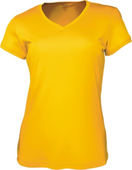 Ladies Brushed V-Neck Tee Shirt - CT1418 Image YELLOW