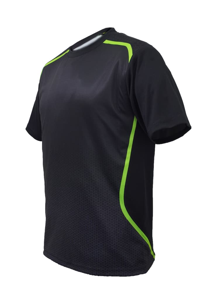 Unisex Adults Sublimated Sports Tee Shirt - CT1503 Image BLACK/LIME