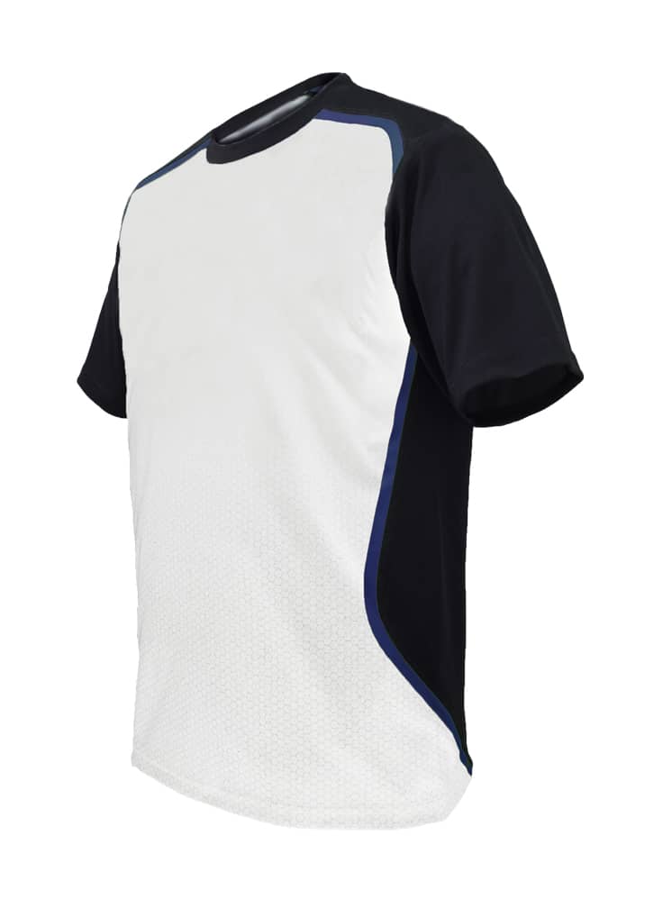 Unisex Adults Sublimated Sports Tee Shirt - CT1503 Image WHITE/BLACK/NAVY