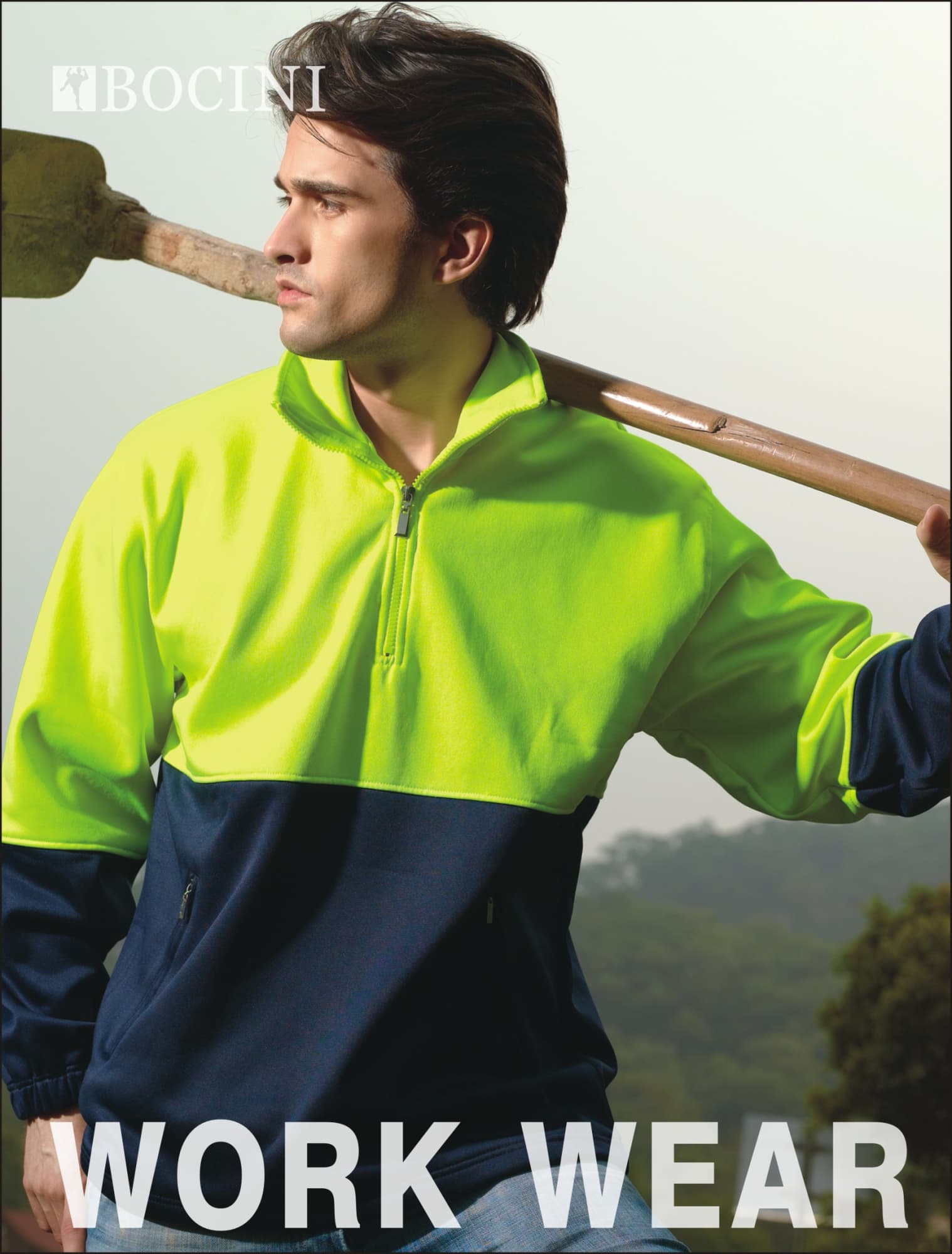 Unisex Adults Hi-Vis 1/2 Zip Fleece