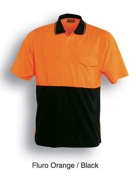 Unisex Adults Hi-Vis Safety Polo - Short Sleeve