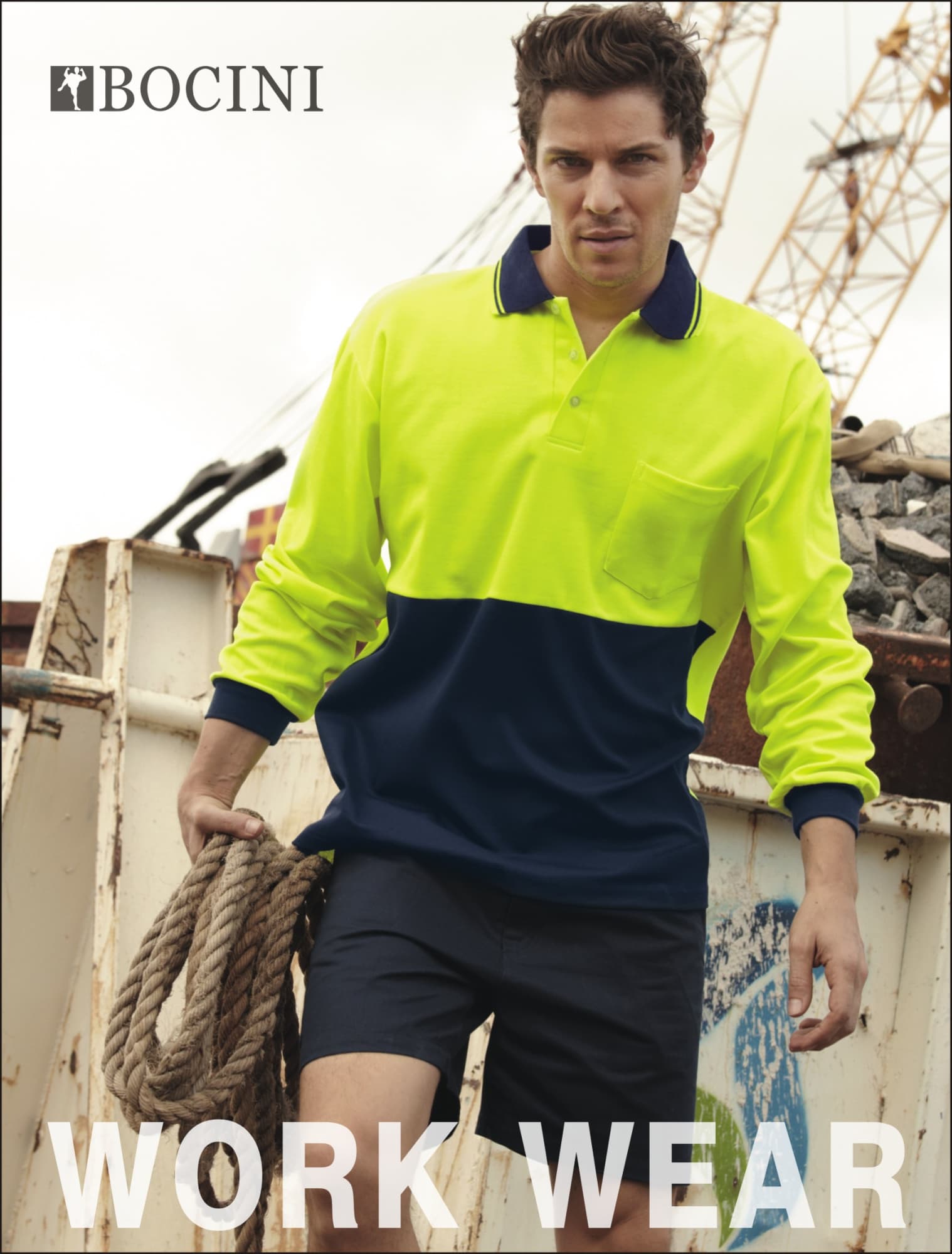 Unisex Adults Hi-Vis Polyface / Cotton Back Polo - L/S