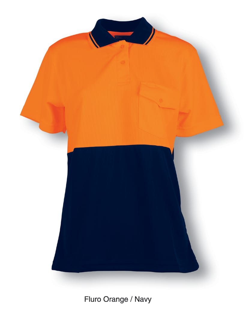 Ladies Hi-Vis S/S Safety Polo