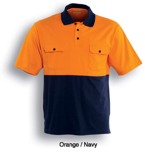 Unisex Adults Hi-Vis Cotton Jersey Polo S/S