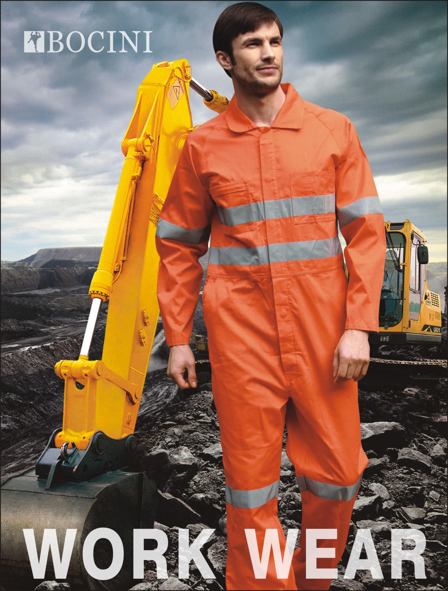 Unisex Adults Hi-Vis Cotton Drill Overall With X Pattern Reflective Tape