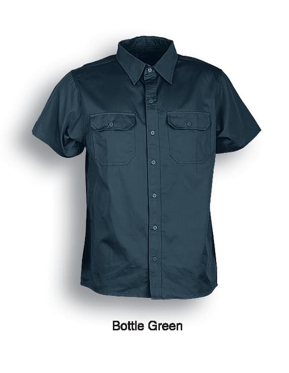 Unisex Adults Cotton Drill Work Shirt S/S