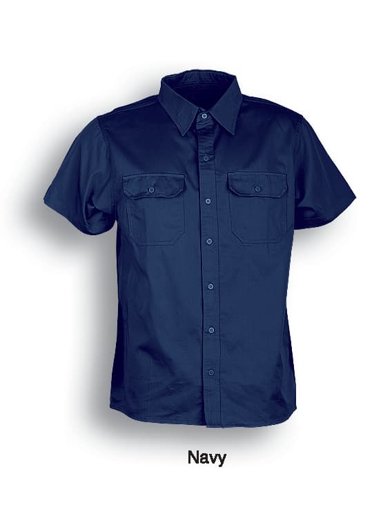 Unisex Adults Cotton Drill Work Shirt S/S