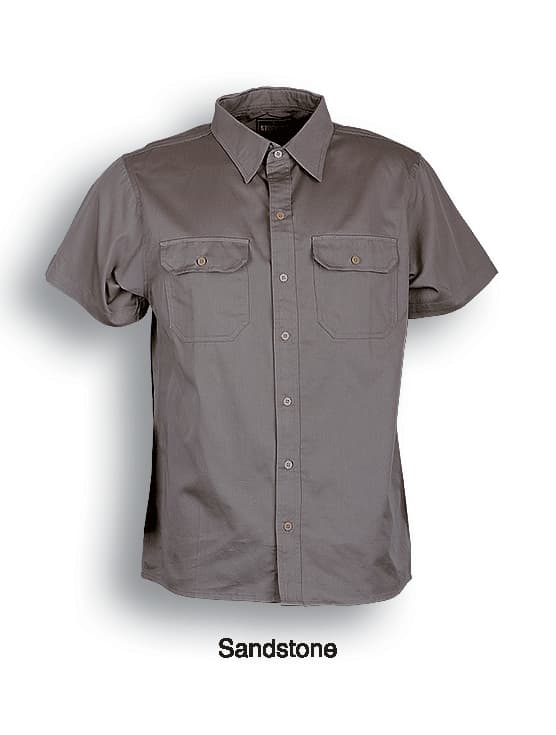 Unisex Adults Cotton Drill Work Shirt S/S