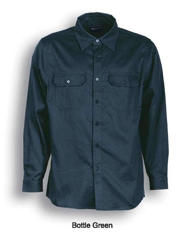 Unisex Adults Cotton Drill Work Shirt L/S