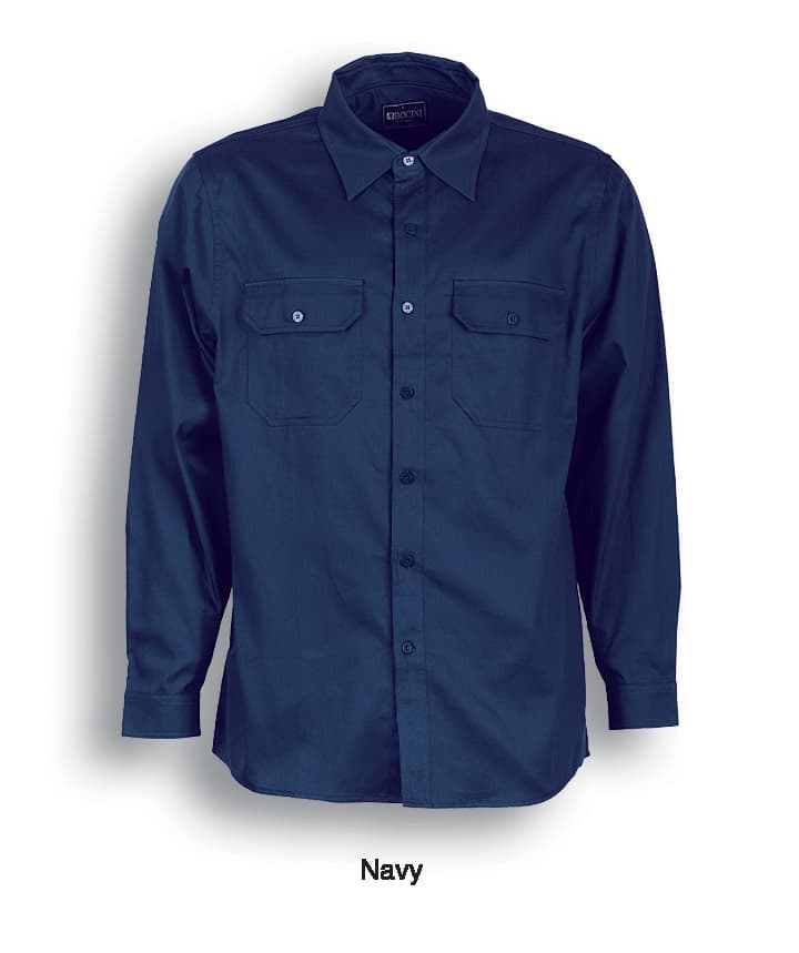 Unisex Adults Cotton Drill Work Shirt L/S