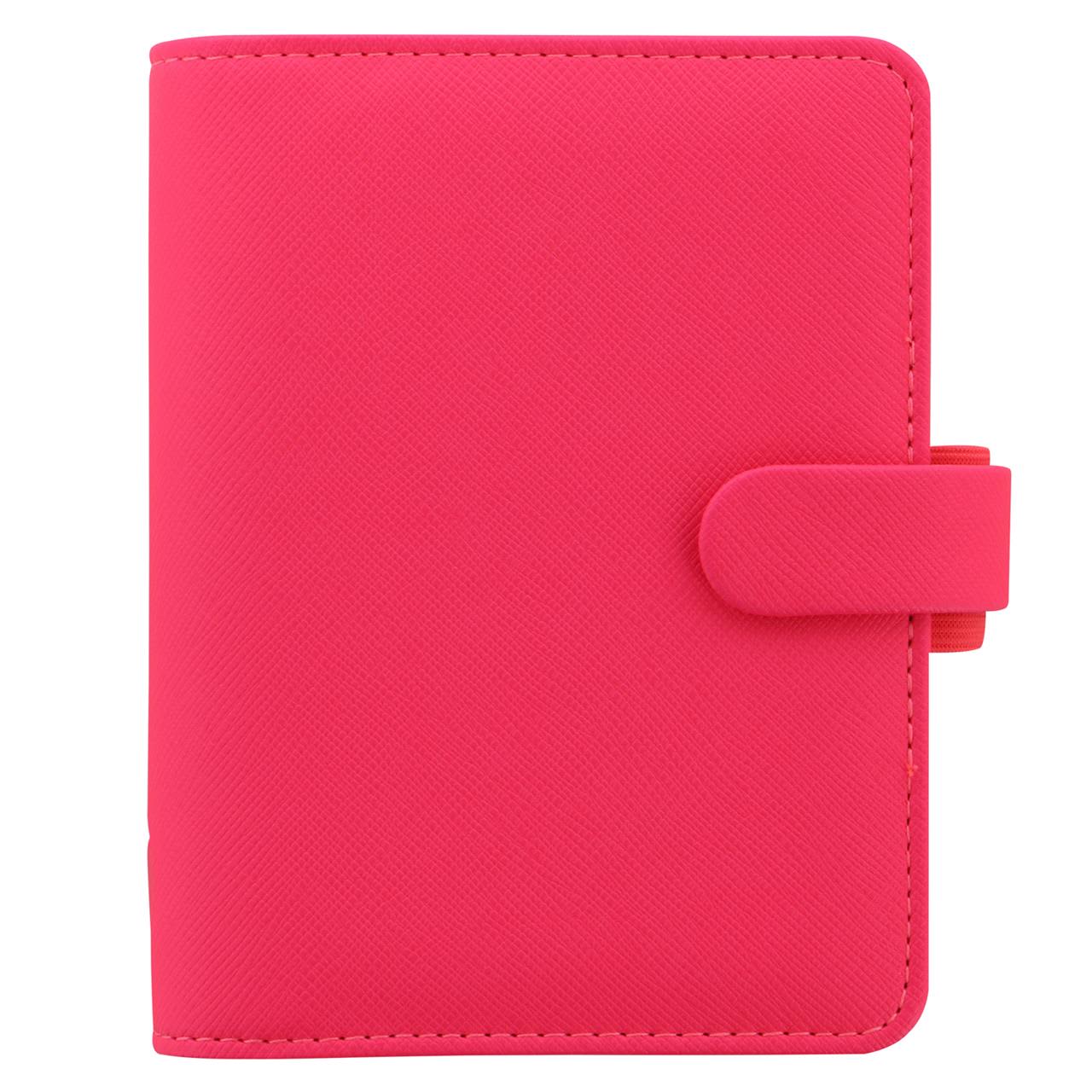 Ff Saffiano Fluoro Pkt Organiser Pink
