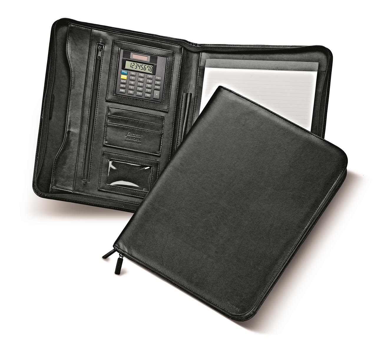 Ff Metropol Zip A4 Folio W Calculator Black