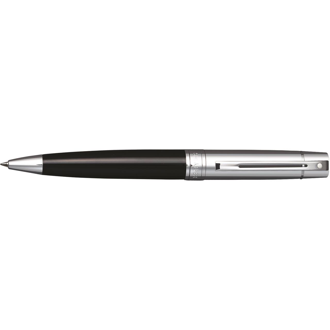 Sheaffer 300 Glossy Black/Chrome Cap/Chrome PT BP