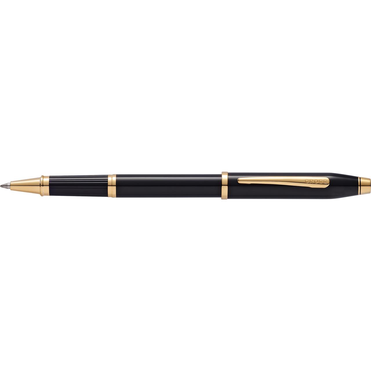 Cross Century II Black Lacquer/23CT Gold Plated SRBP