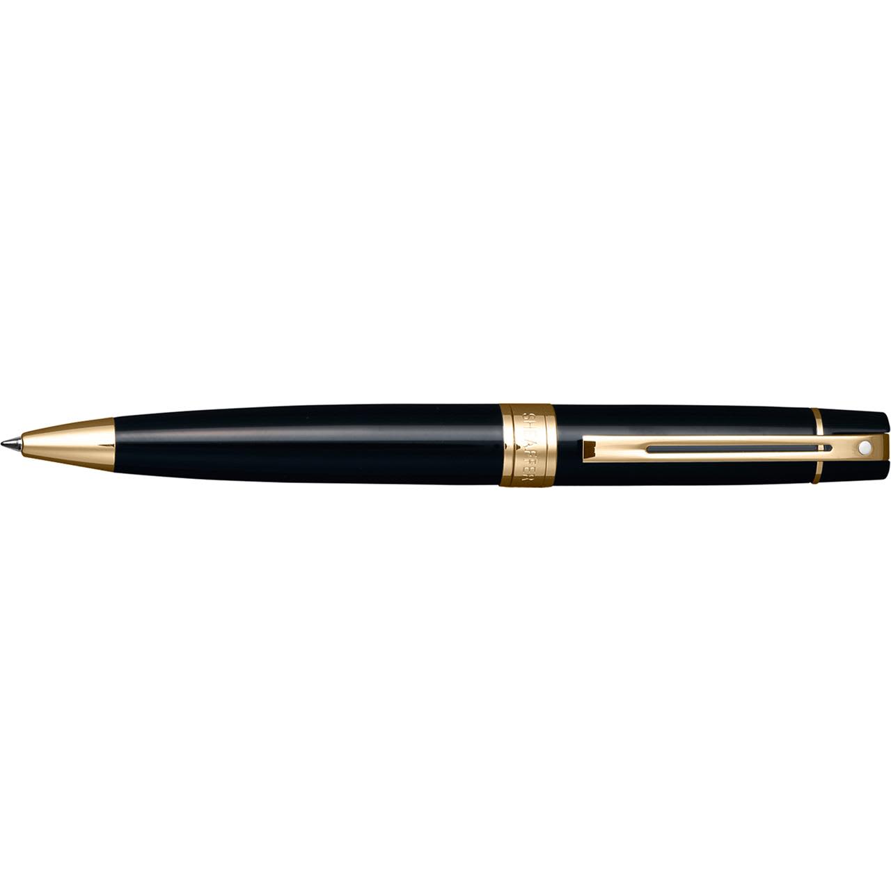 Sheaffer 300 Glossy Black/22CT Gold PT BP