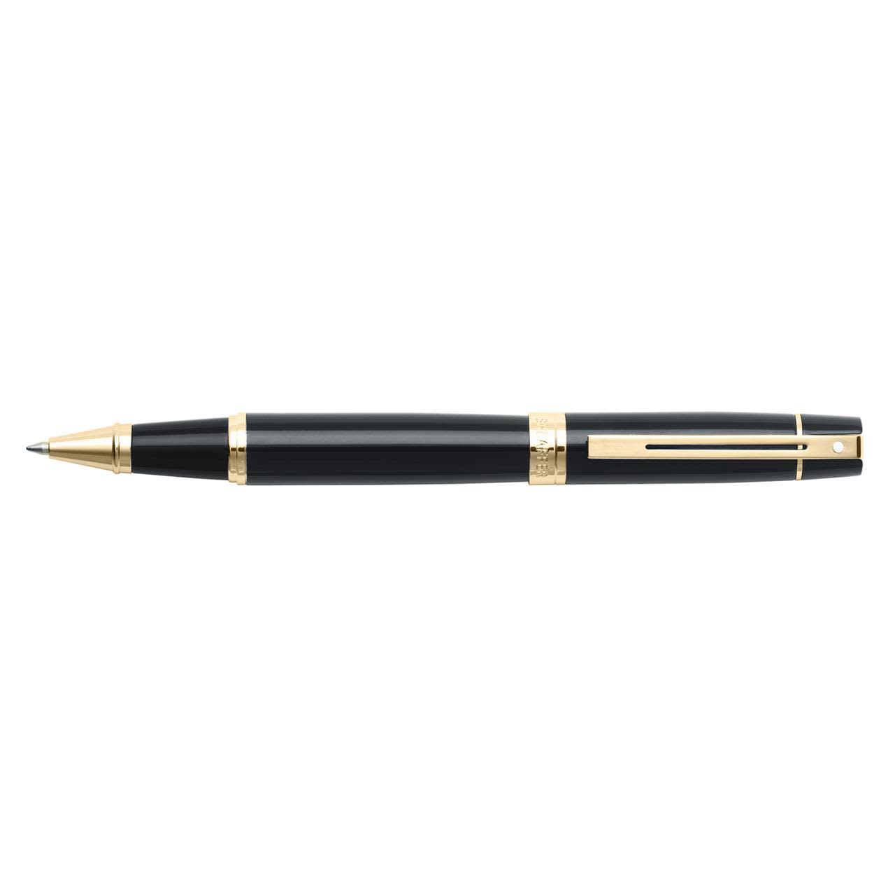 Sheaffer 300 Glossy Black/22CT Gold RB