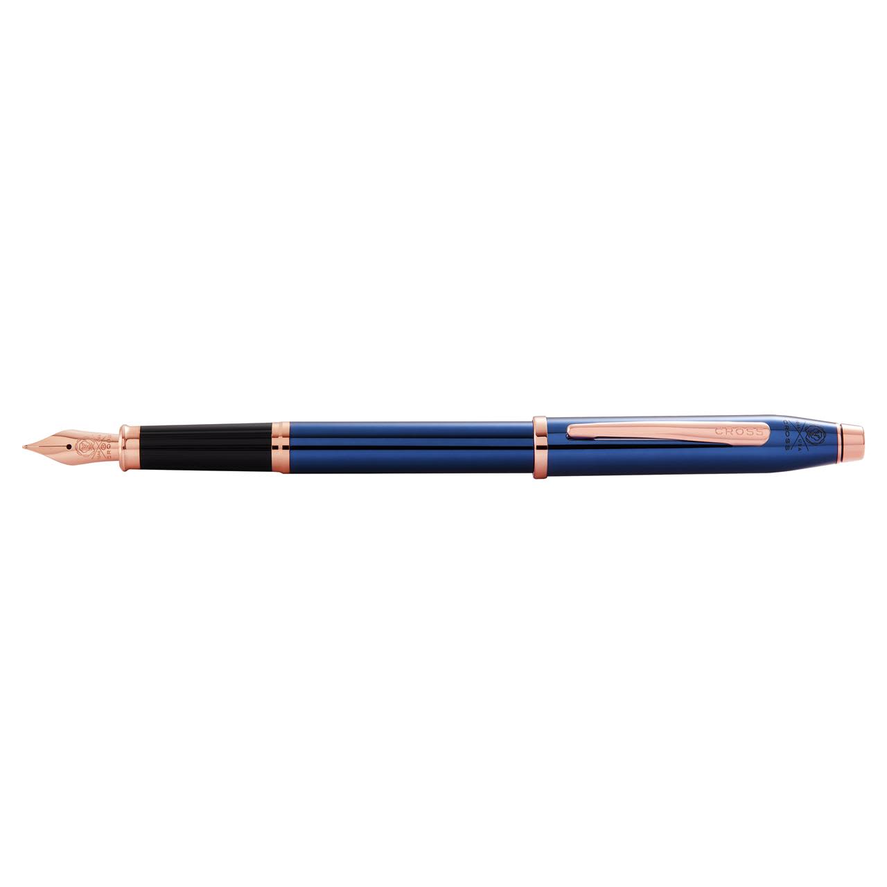 Cross Century II Cobalt Blue Lacquer/Rose Gold FFP NEW