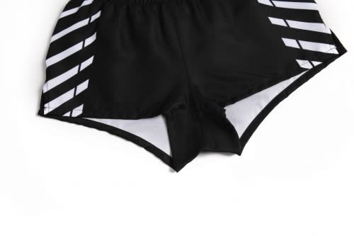 A black sports uniform featuring striped designs on the sides and a comfortable fit.