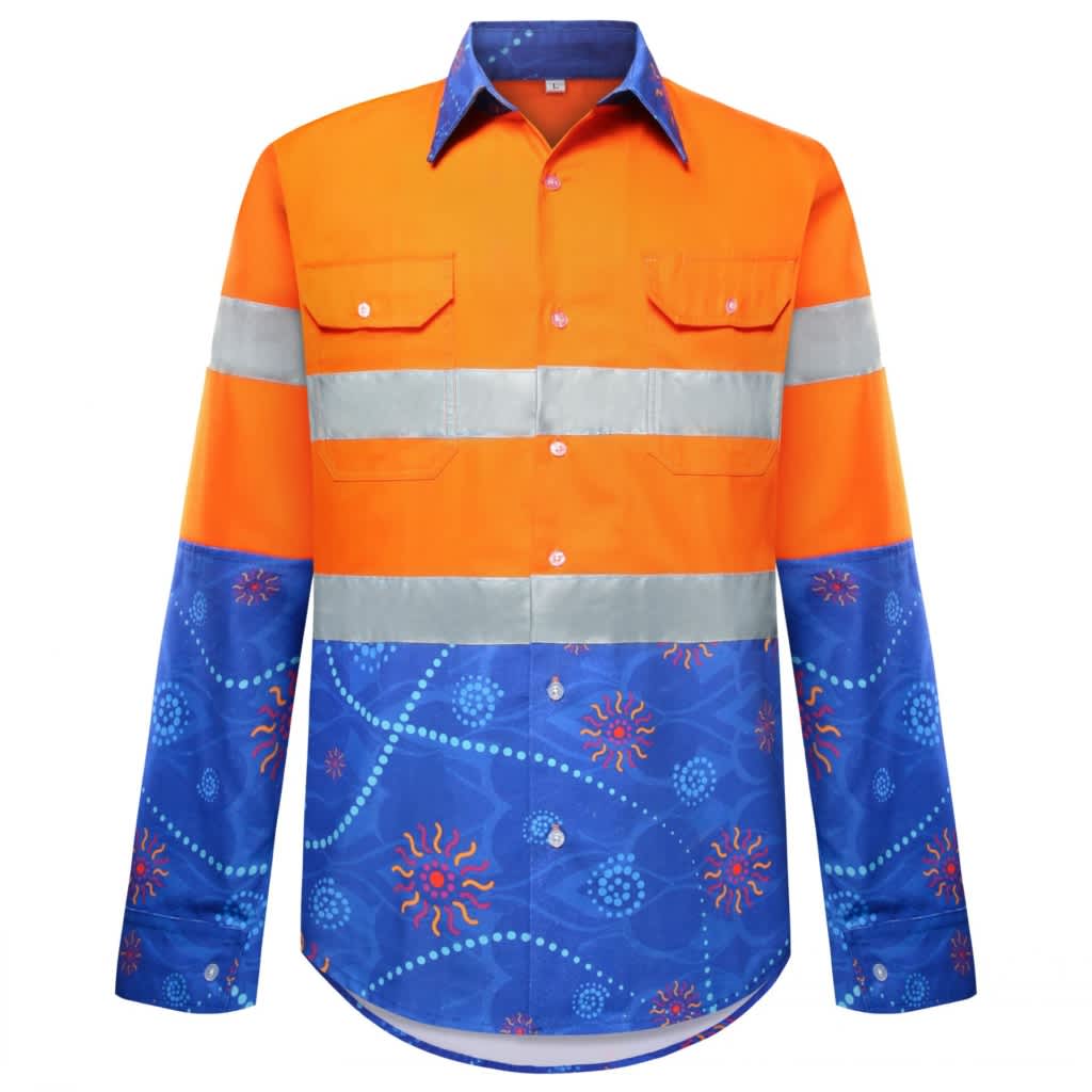Hi Vis Cotton Sublimation Workshirts S2319