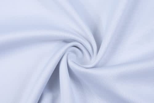 A light blue fabric swirled in a circular pattern, showcasing a smooth texture ideal for athletic wear.