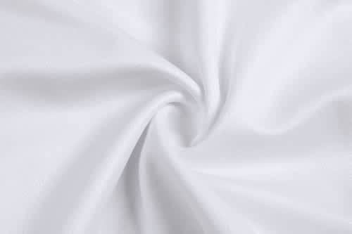 A swirl of smooth, white fabric, showcasing a clean and simple texture ideal for sports uniforms.
