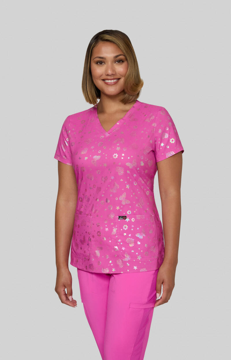 Iridescent Light Bright Hibiscus Pink
