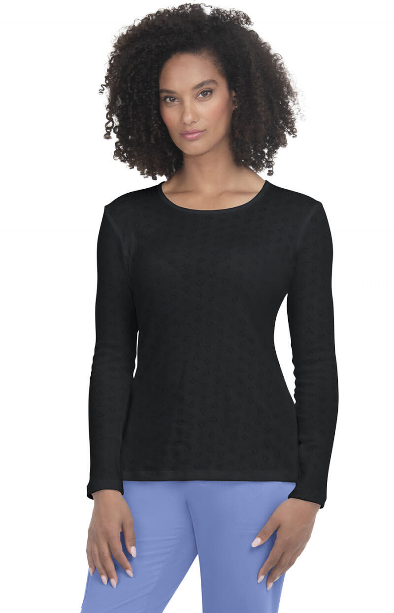 Heart Pointelle Black