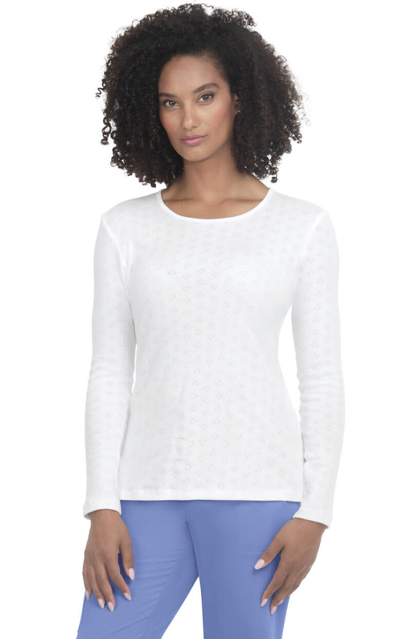 Heart Pointelle White