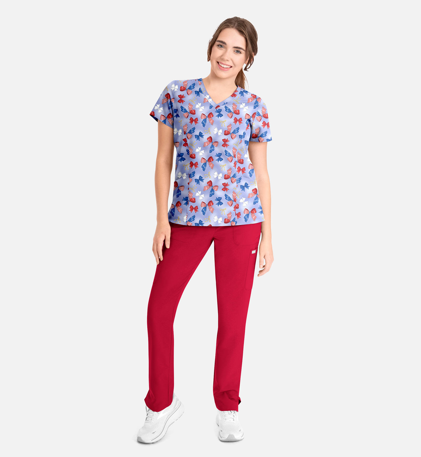 Prints Womens V-Neck Print Top C3-1797