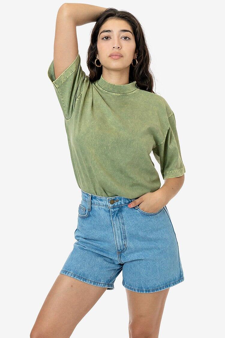 Short Sleeve Mineral Wash Crew Tee C3-1801MW