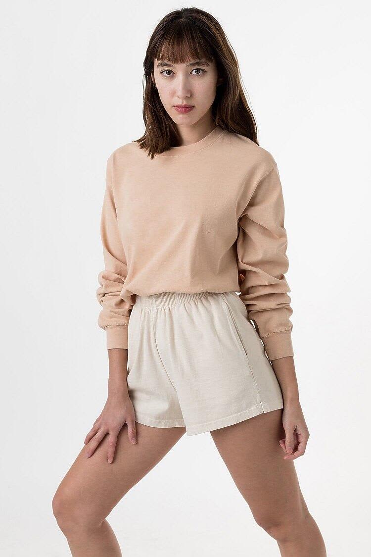 Long Sleeve Garment Dye Crewneck Tee C3-1807GD