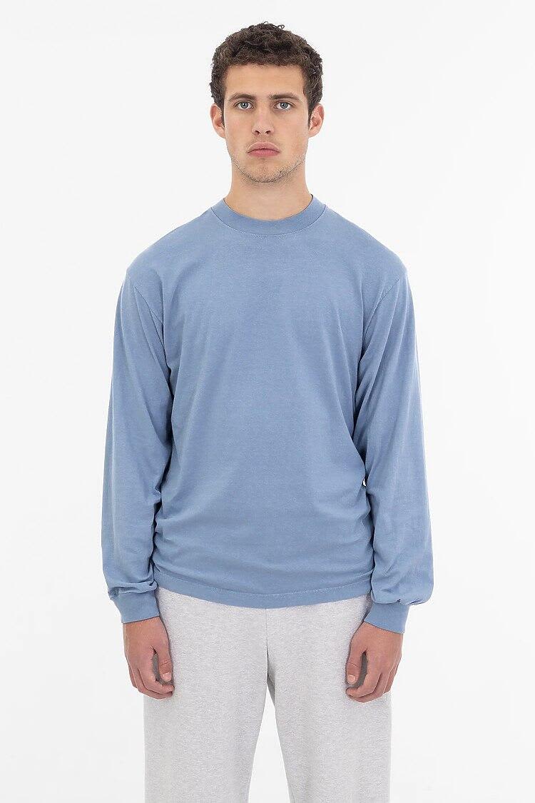 Long Sleeve Garment Dye Crewneck Tee C3-1807GD