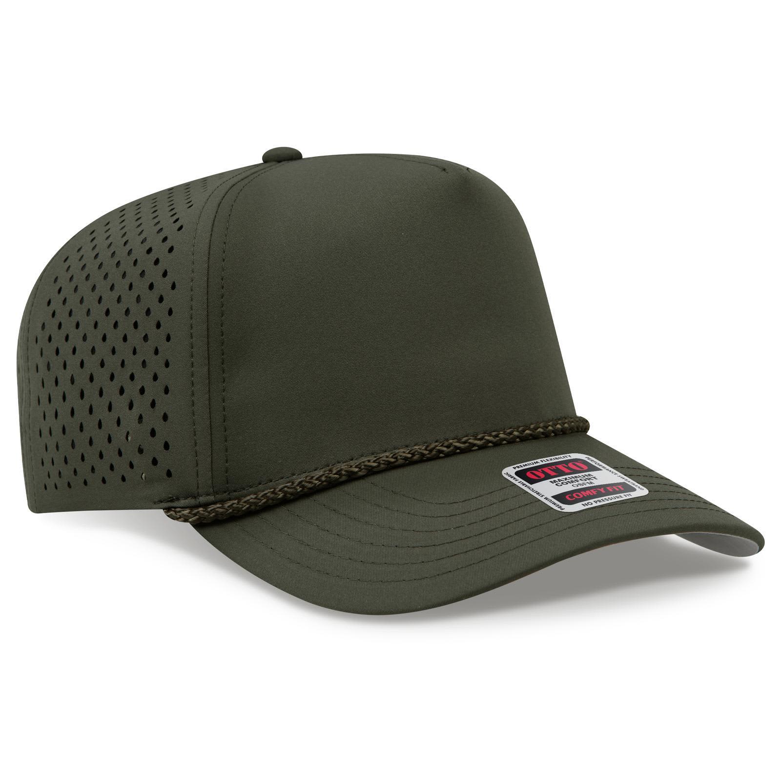 5 Panel Mid Profile Perforated Rope Cap promotional product