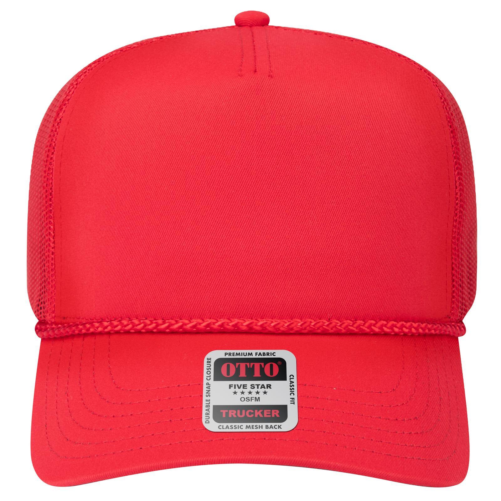 5 Panel Mid Profile Rope Trucker Hat C3-32-2