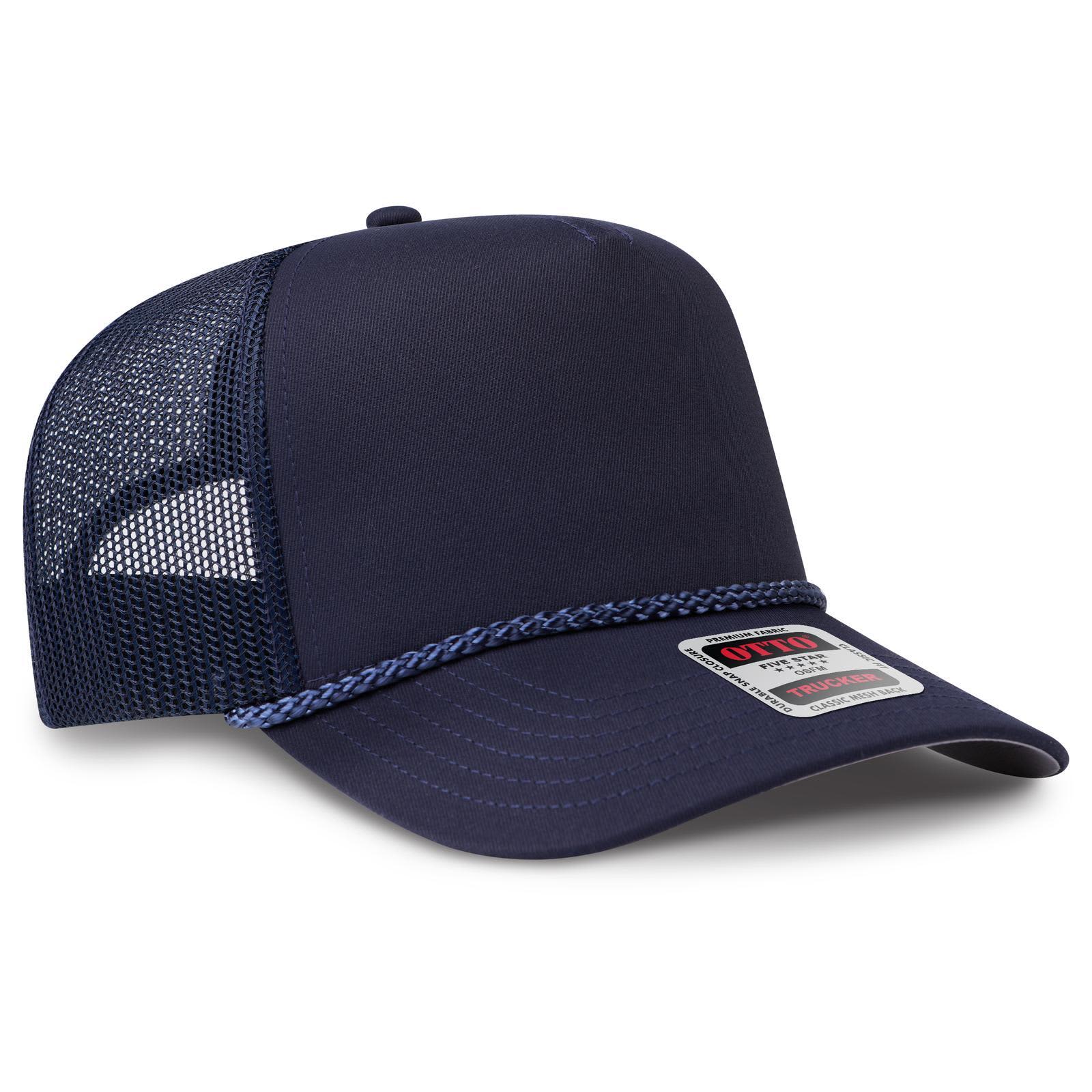 5 Panel Mid Profile Rope Trucker Hat C3-32-2