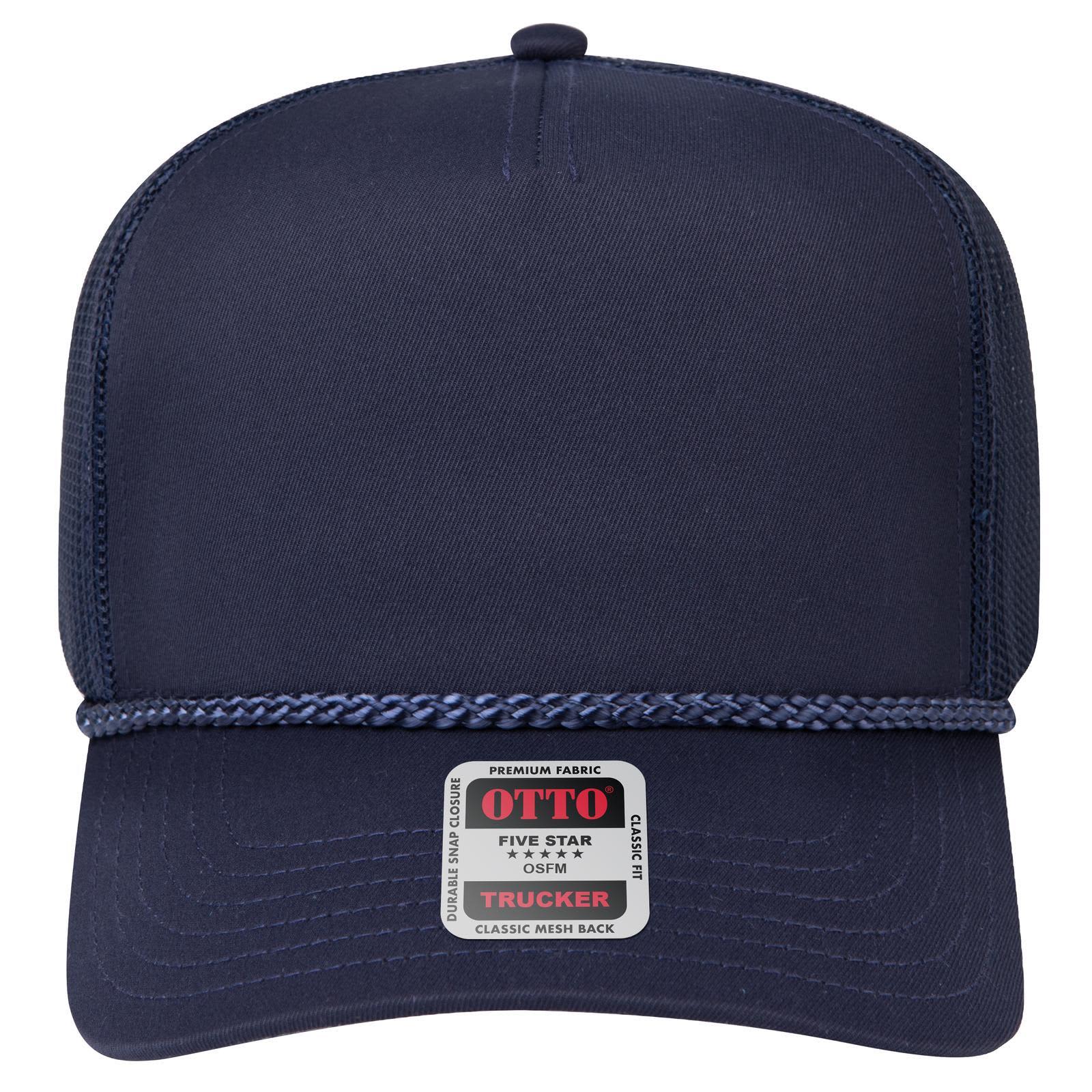5 Panel Mid Profile Rope Trucker Hat C3-32-2