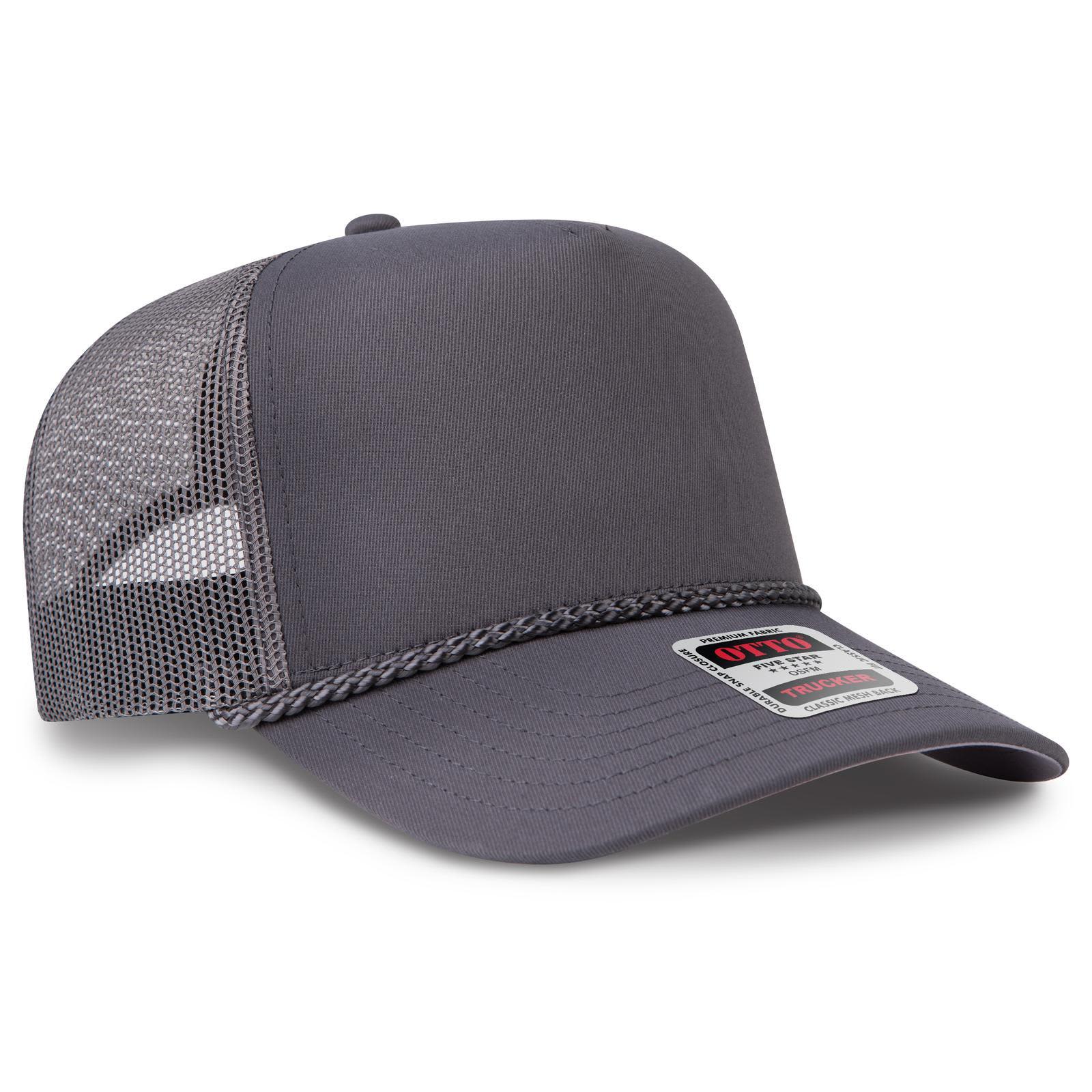 5 Panel Mid Profile Rope Trucker Hat C3-32-2