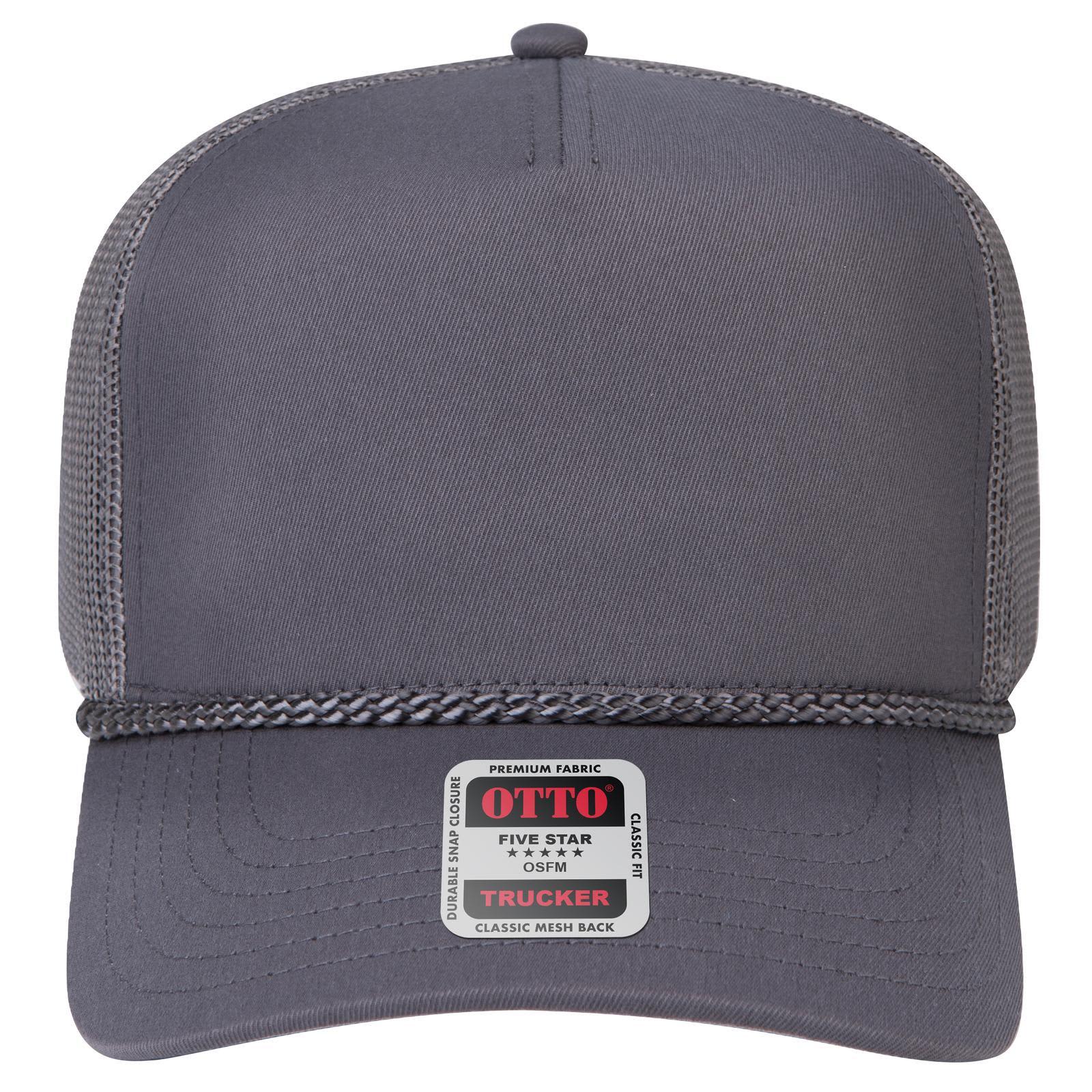 5 Panel Mid Profile Rope Trucker Hat C3-32-2