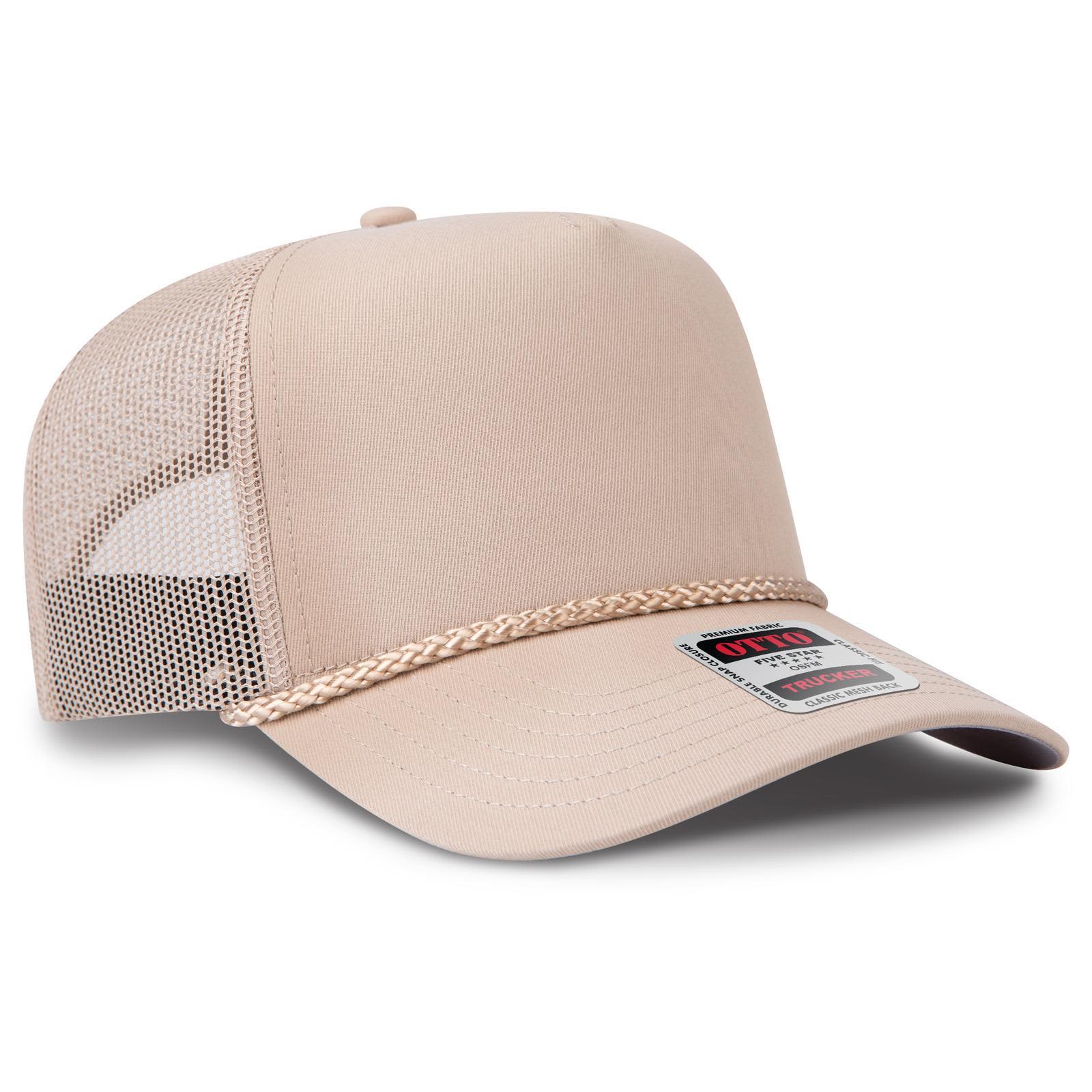 5 Panel Mid Profile Rope Trucker Hat C3-32-2