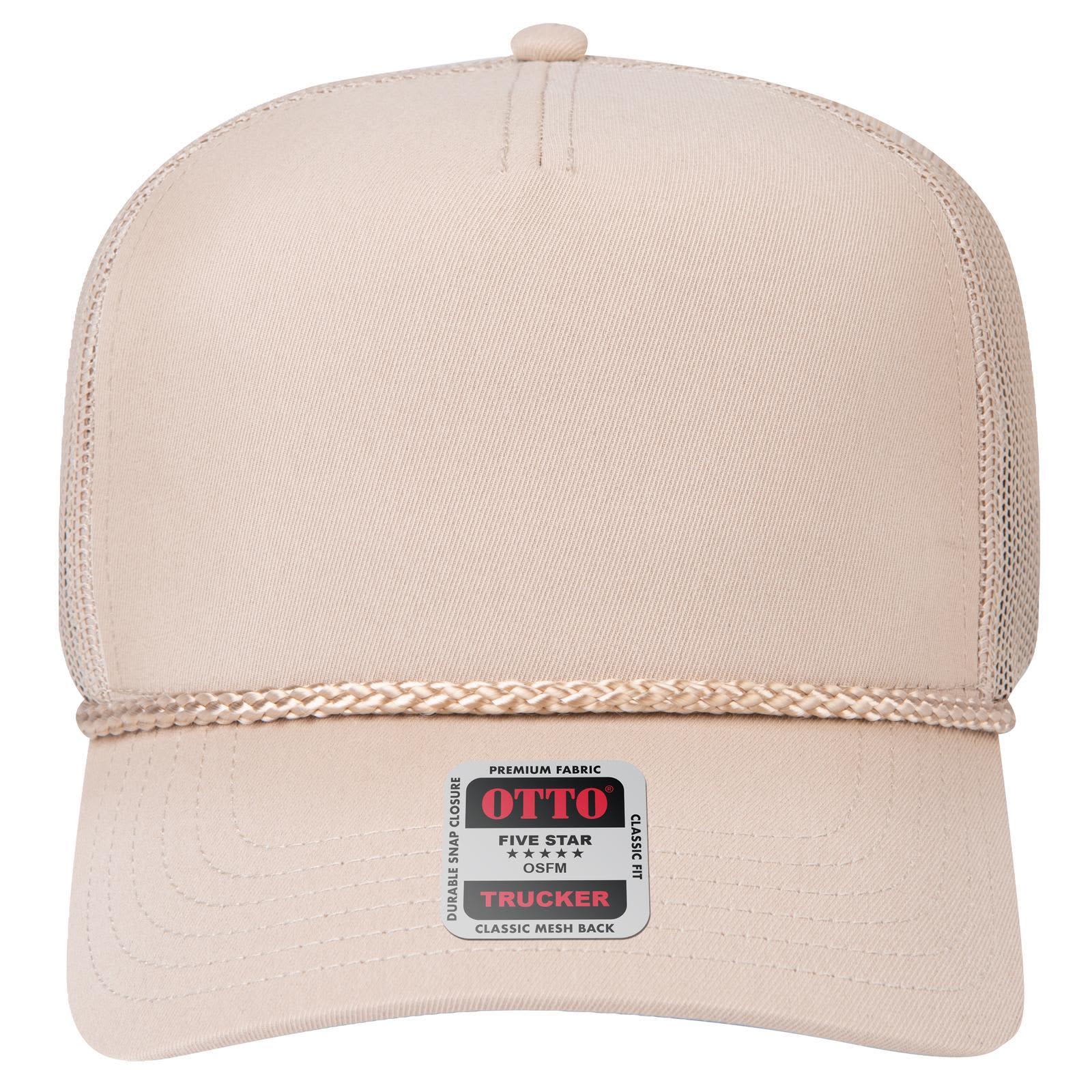 5 Panel Mid Profile Rope Trucker Hat C3-32-2