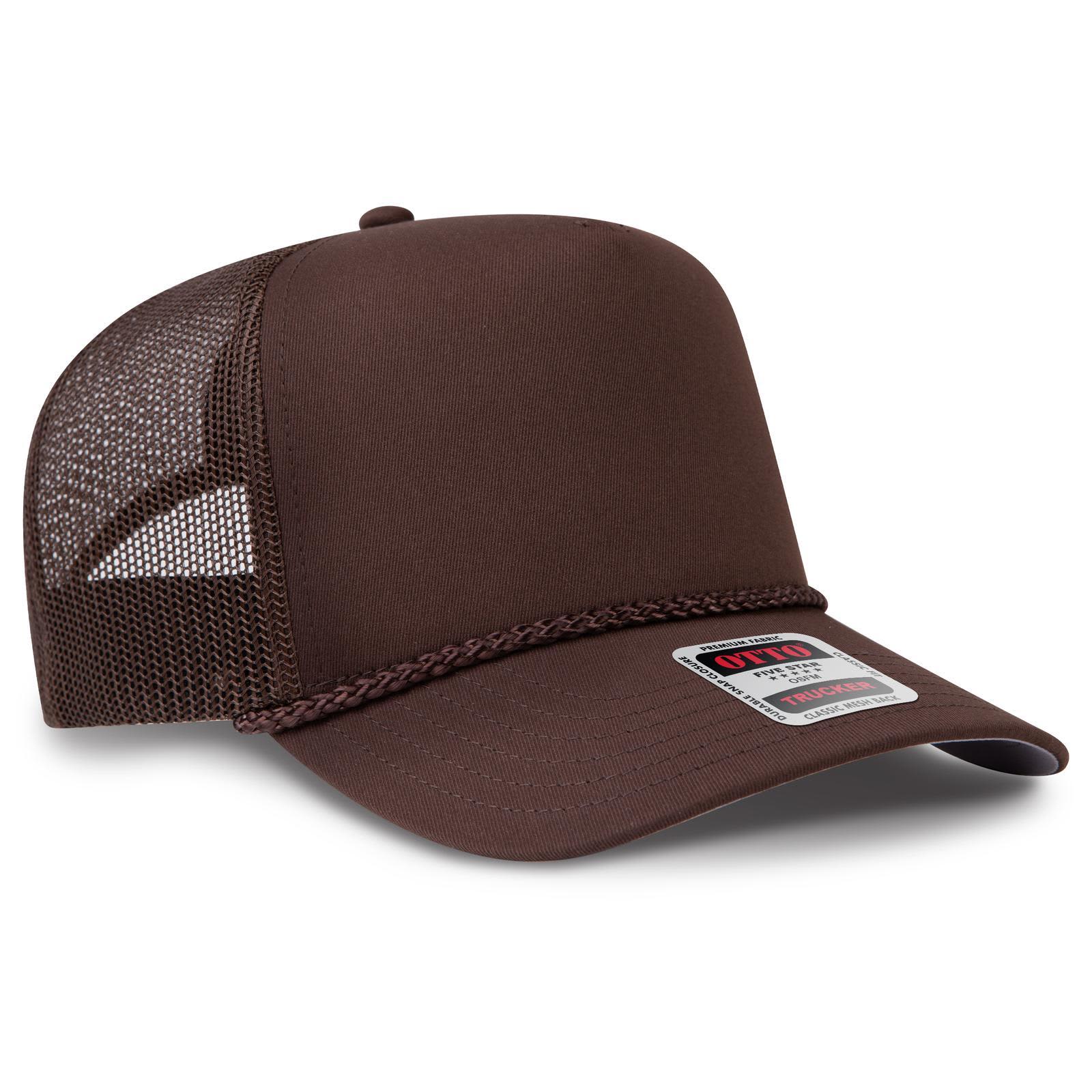 5 Panel Mid Profile Rope Trucker Hat C3-32-2