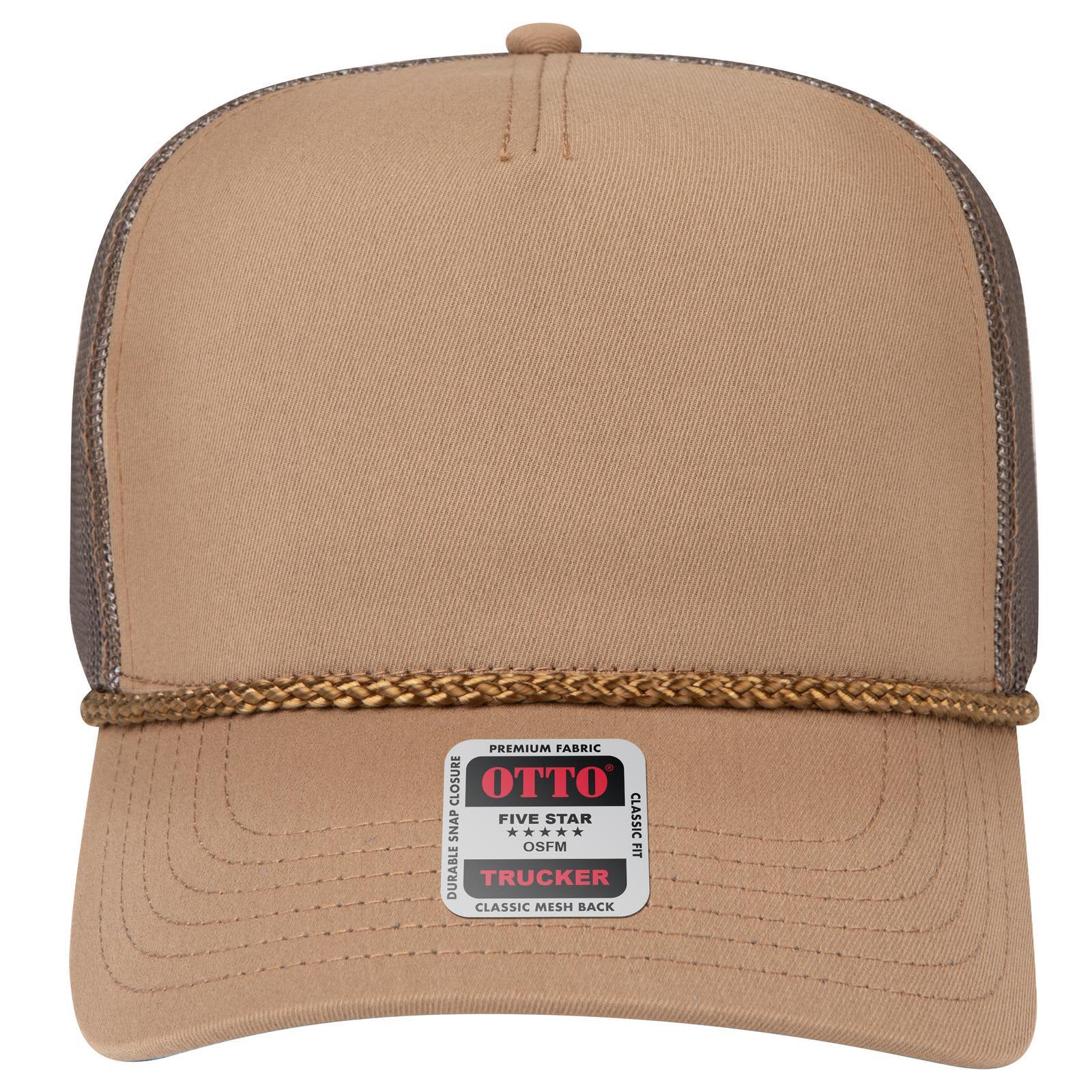5 Panel Mid Profile Rope Trucker Hat C3-32-2
