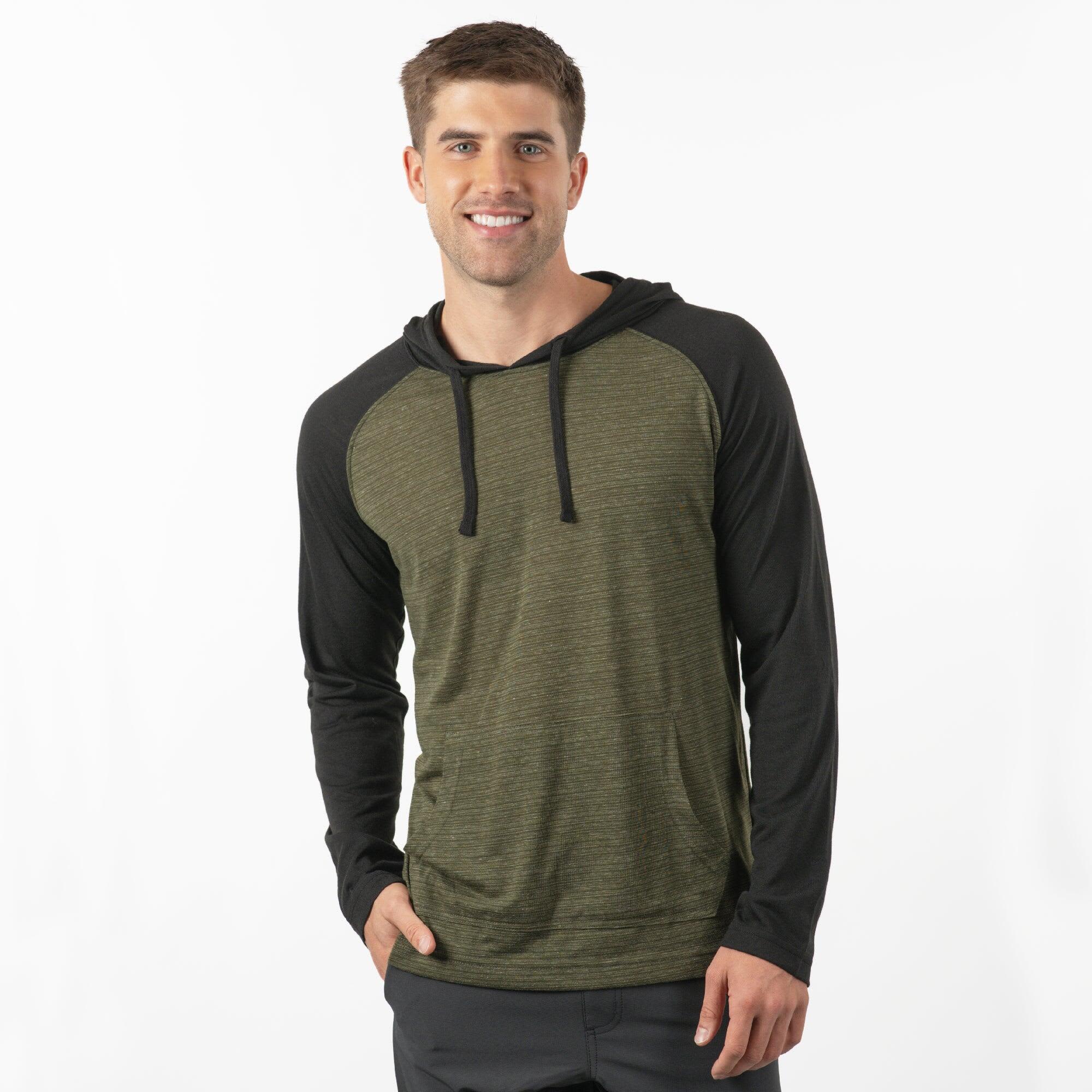 Yarn-Dyed Long Sleeve Knit Hoodie
