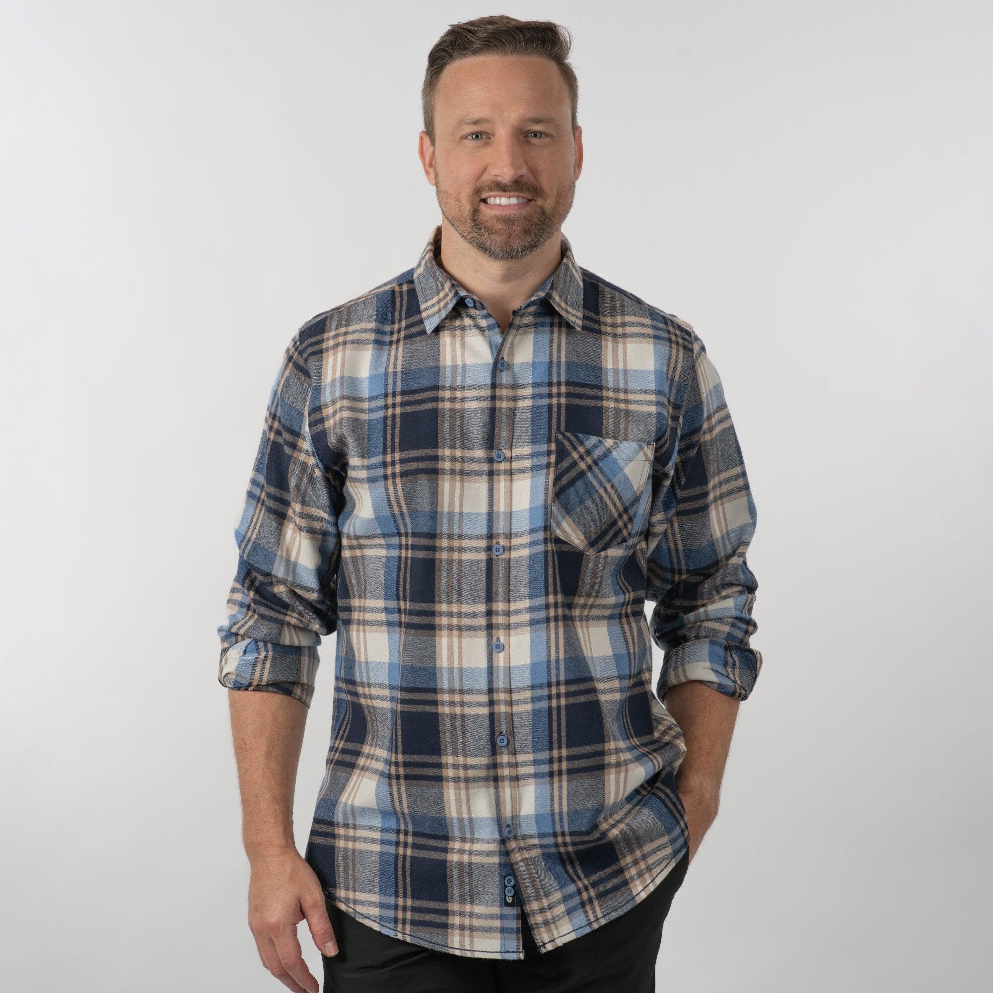 Long Sleeve Yarn-Dyed Flannel Shirt