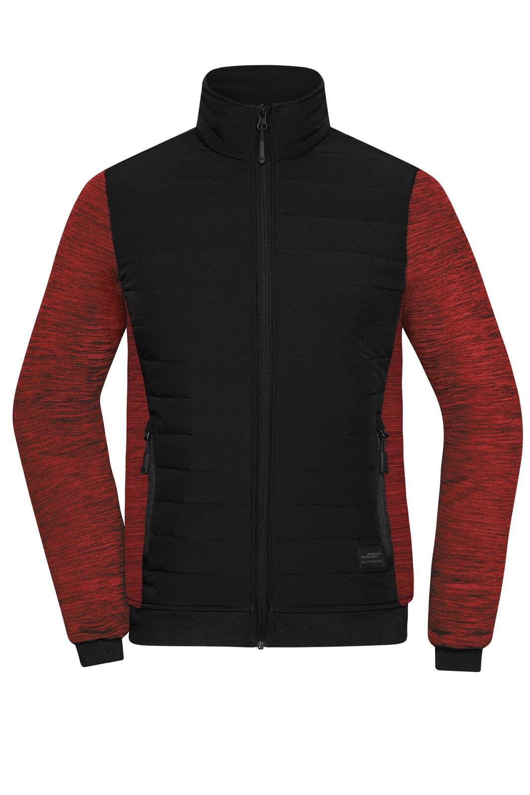 Black/Red-Melange
