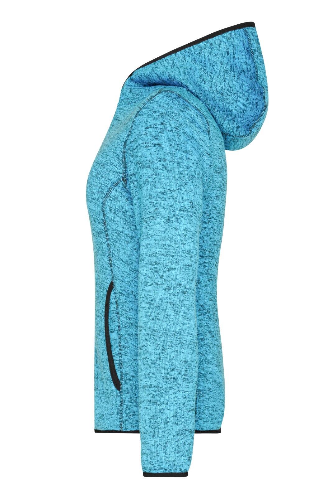 Ladies Knitted Fleece Hoodie C3-JN588