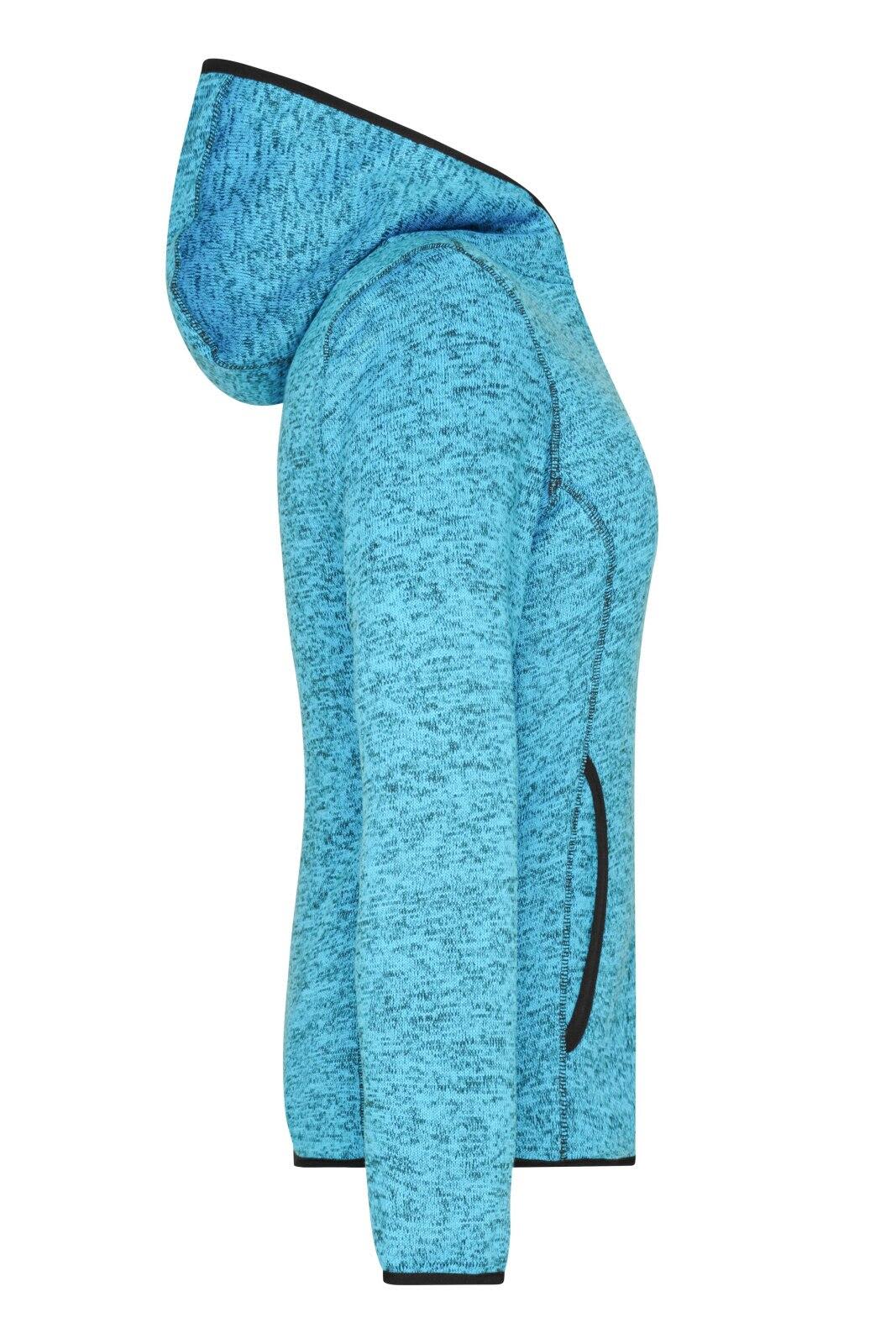 Ladies Knitted Fleece Hoodie C3-JN588