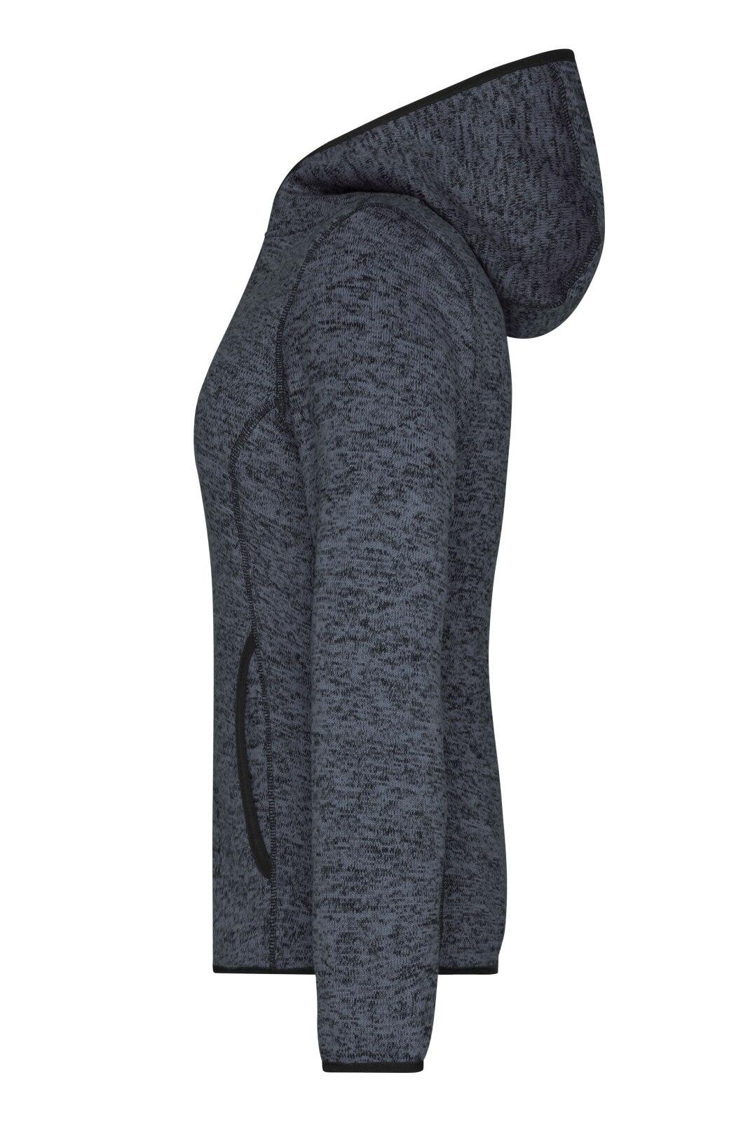Ladies Knitted Fleece Hoodie C3-JN588