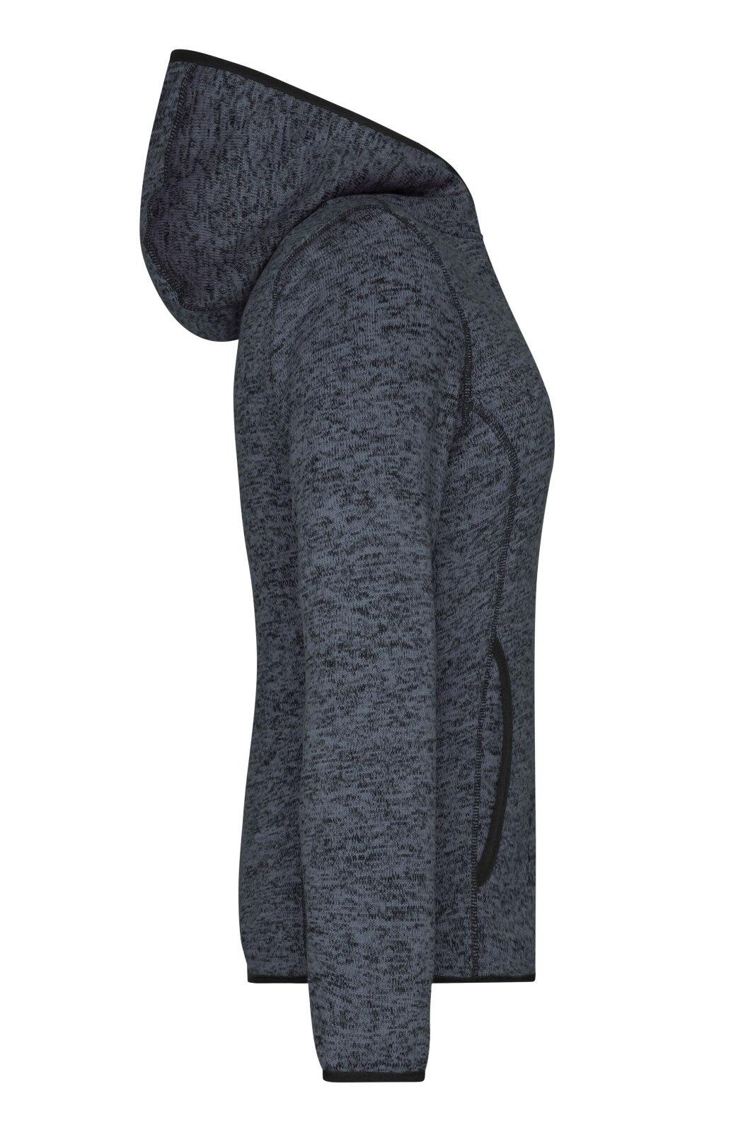 Ladies Knitted Fleece Hoodie C3-JN588
