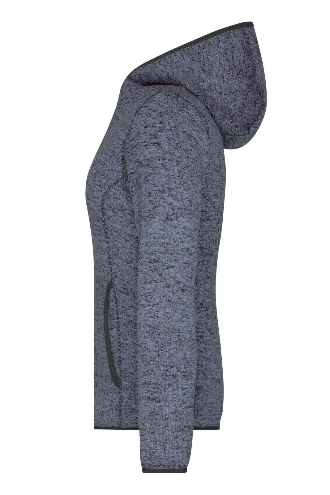 Ladies Knitted Fleece Hoodie C3-JN588
